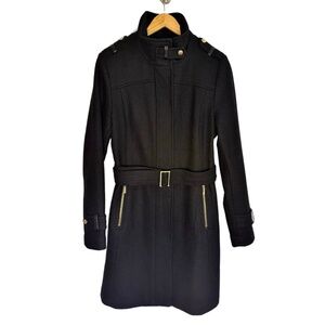 Cole Haan Signature black wool blend coat - Size 6
